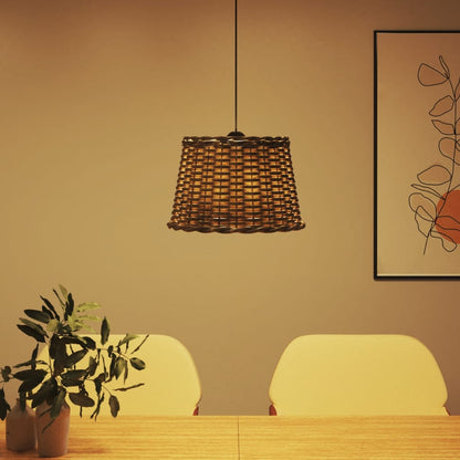 Paralume da Soffitto Marrone Ã˜40x26 cm in Vimini