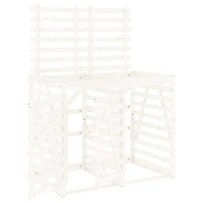 Copribidone Doppio Bianco in Legno Massello di Pino