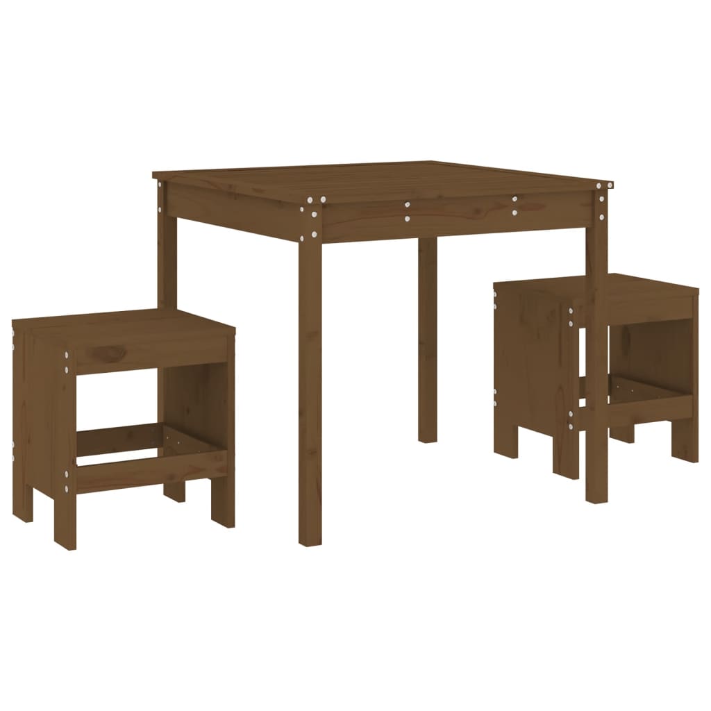 Set da Bistrot da Giardino 3 pz ambra in Legno Massello di Pino