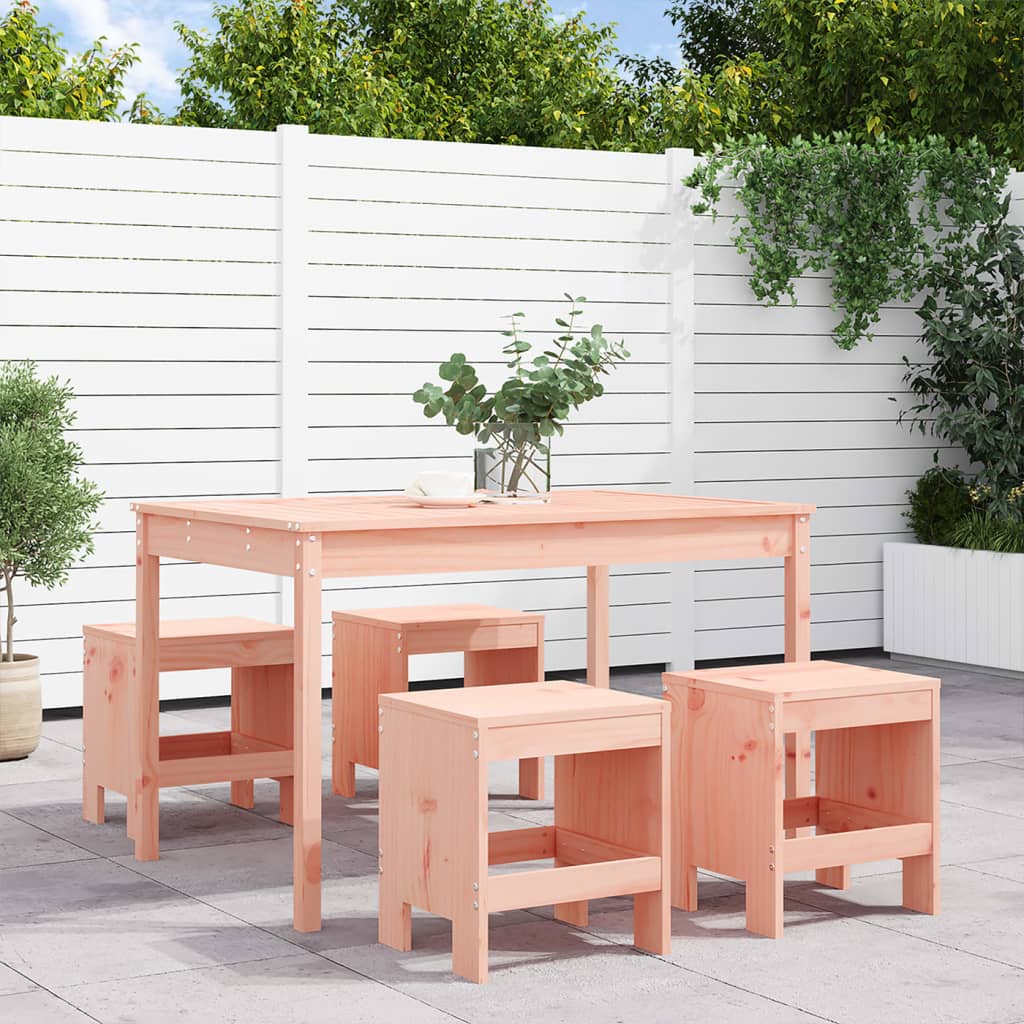 Set da Pranzo per Giardino 5 pz in Legno Massello di Douglas