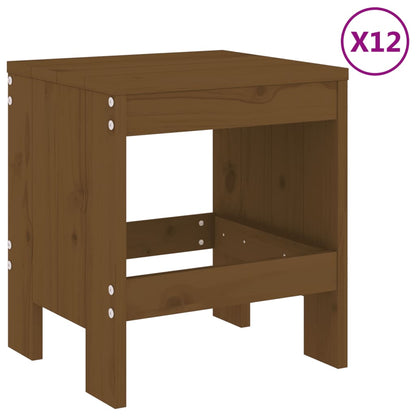 Set da Pranzo da Giardino 13 pz ambra in Legno Massello di Pino