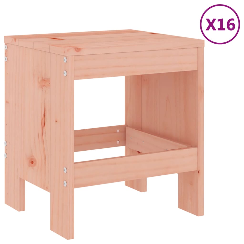 Set da Pranzo per Giardino 17 pz in Legno Massello di Douglas