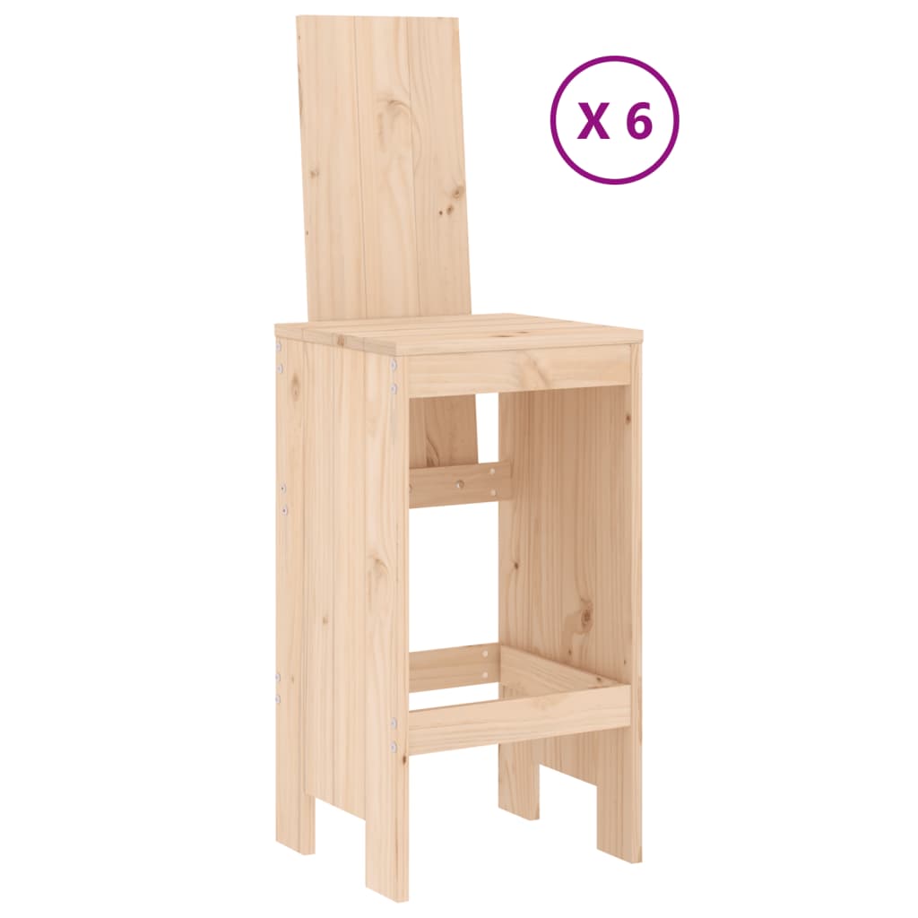 Set Bar da Giardino 7 pz in Legno Massello di Pino