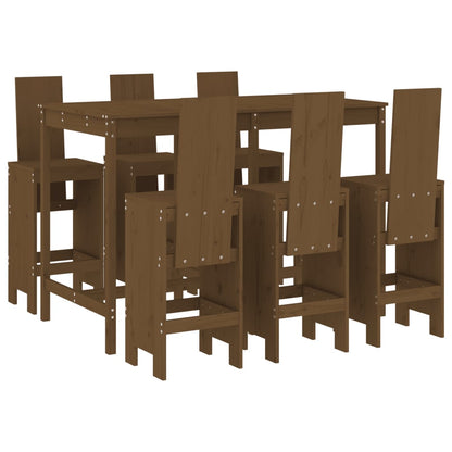 Set Bar da Giardino 7 pz ambra in Legno Massello di Pino