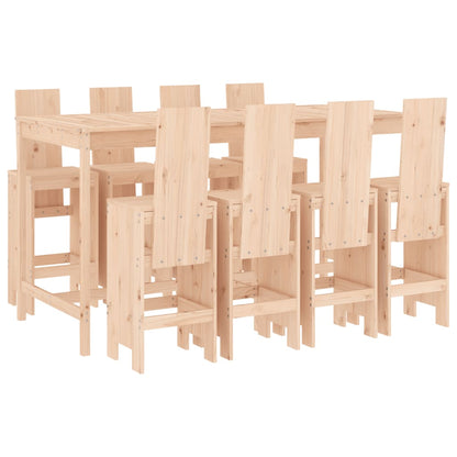 Set Bar da Giardino 9 pz in Legno Massello di Pino