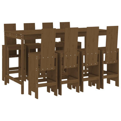 Set Bar da Giardino 9 pz ambra in Legno Massello di Pino