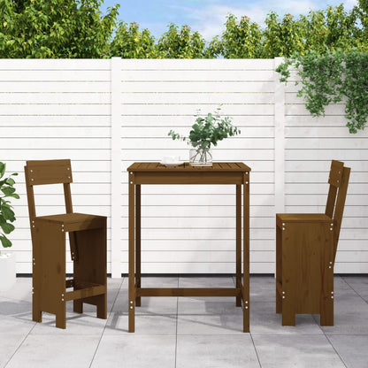 Set Bar da Giardino 3 pz ambra in Legno Massello di Pino