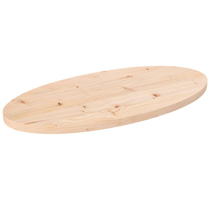 Piano Tavolo 60x30x2,5 cm in Legno Massello di Pino Ovale