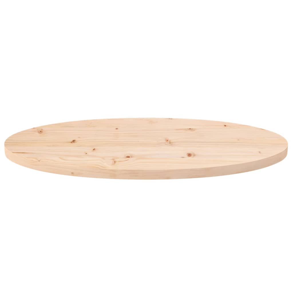 Piano Tavolo 60x30x2,5 cm in Legno Massello di Pino Ovale