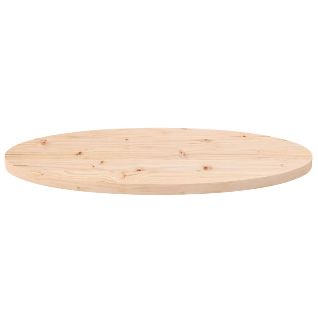 Piano del tavolo 80x40x2,5 cm in legno massello di pino ovale