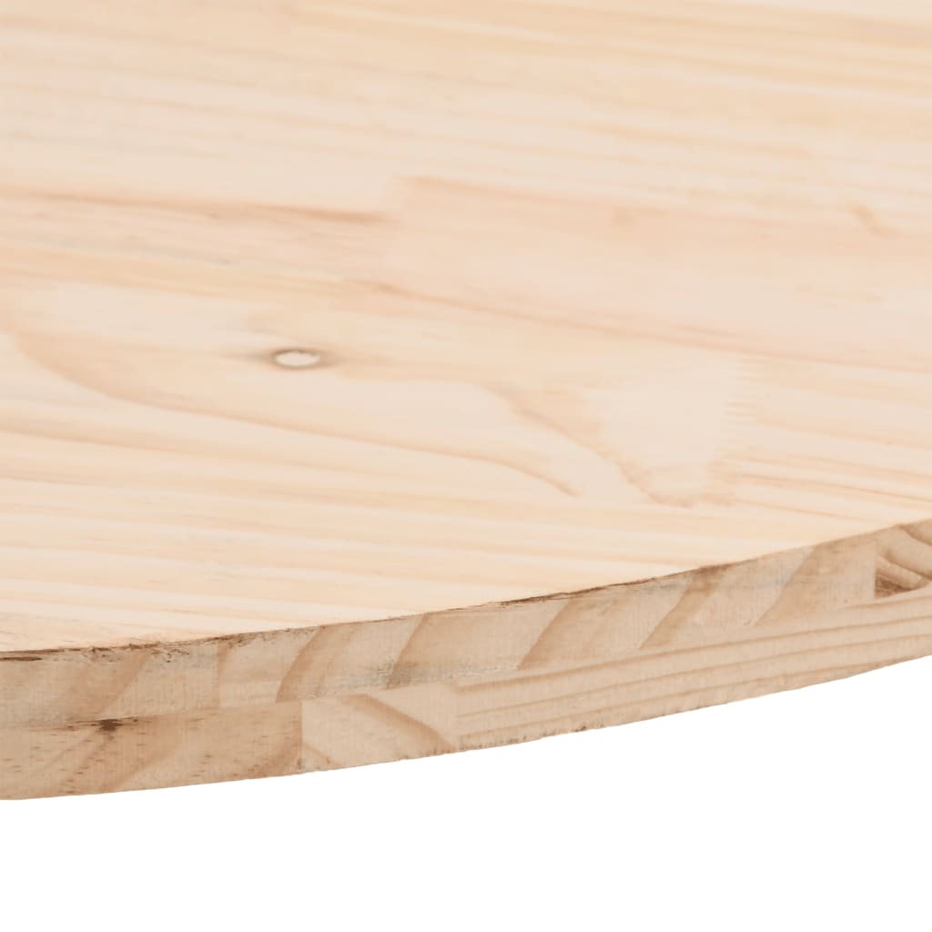 Piano del tavolo 80x40x2,5 cm in legno massello di pino ovale