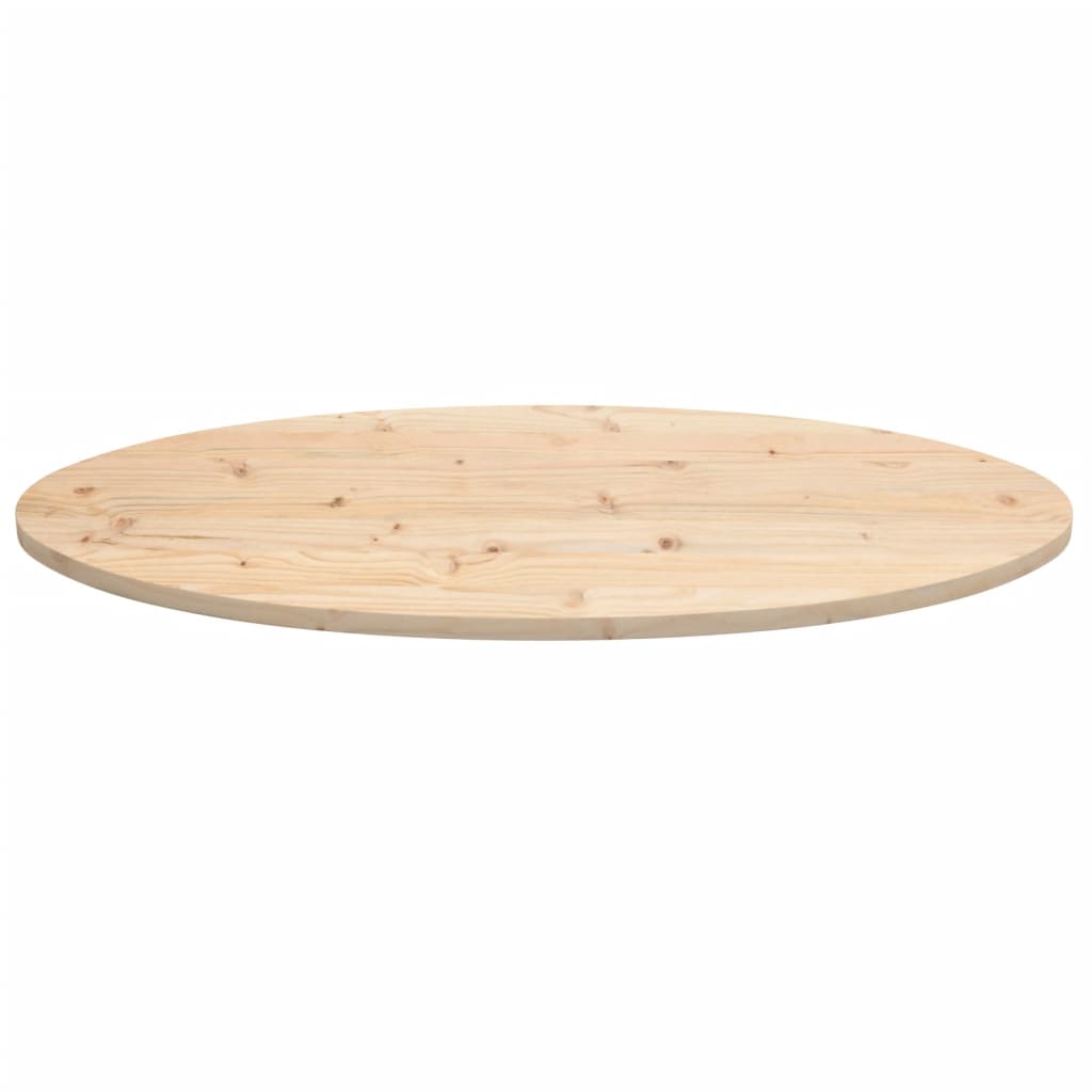 Piano Tavolo 110x55x2,5 cm in Legno Massello di Pino Ovale