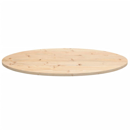 Piano Tavolo 110x55x2,5 cm in Legno Massello di Pino Ovale