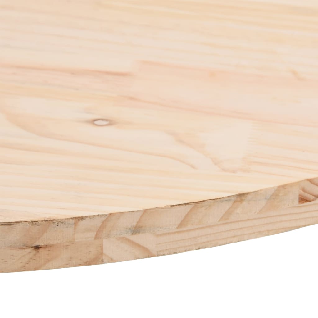 Piano Tavolo 110x55x2,5 cm in Legno Massello di Pino Ovale