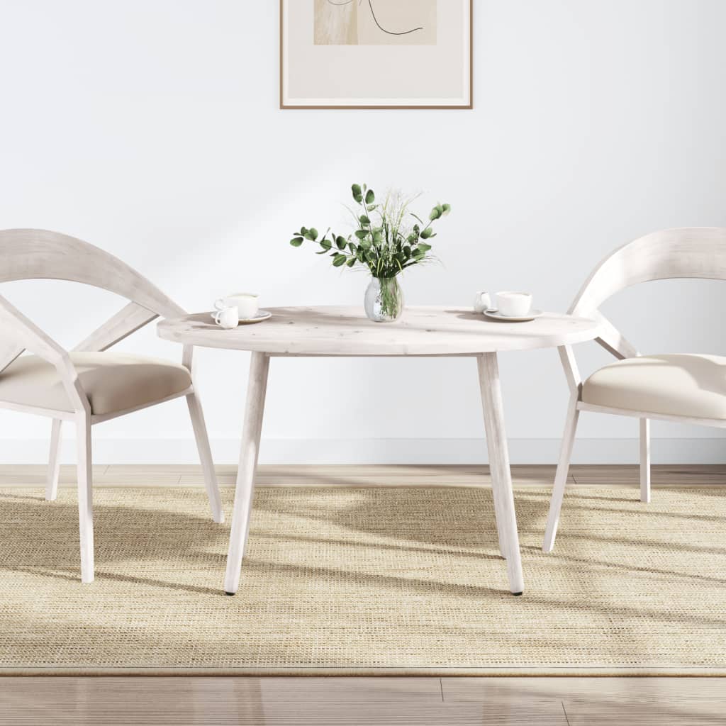 Piano Tavolo Bianco 110x55x2,5 cm Legno Massello di Pino Ovale