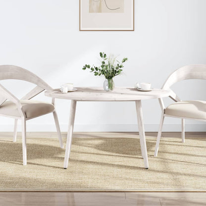 Piano Tavolo Bianco 110x55x2,5 cm Legno Massello di Pino Ovale