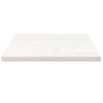 Piano Tavolo Bianco 40x40x2,5cm Legno Massello di Pino Quadrato