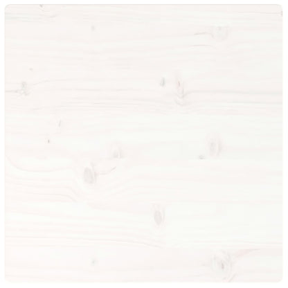 Piano Tavolo Bianco 40x40x2,5cm Legno Massello di Pino Quadrato