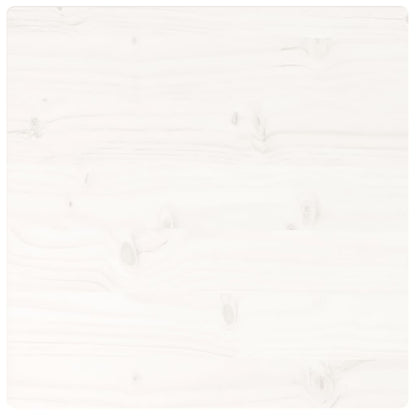 Piano Tavolo Bianco 50x50x2,5cm Legno Massello di Pino Quadrato