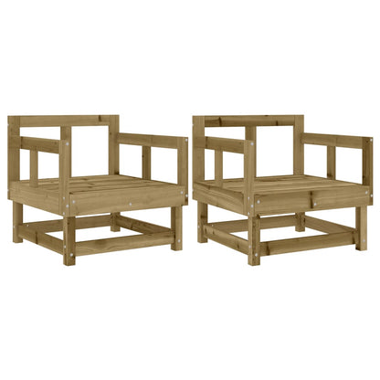 Sedie da Giardino 2 pz in Legno di Pino Impregnato
