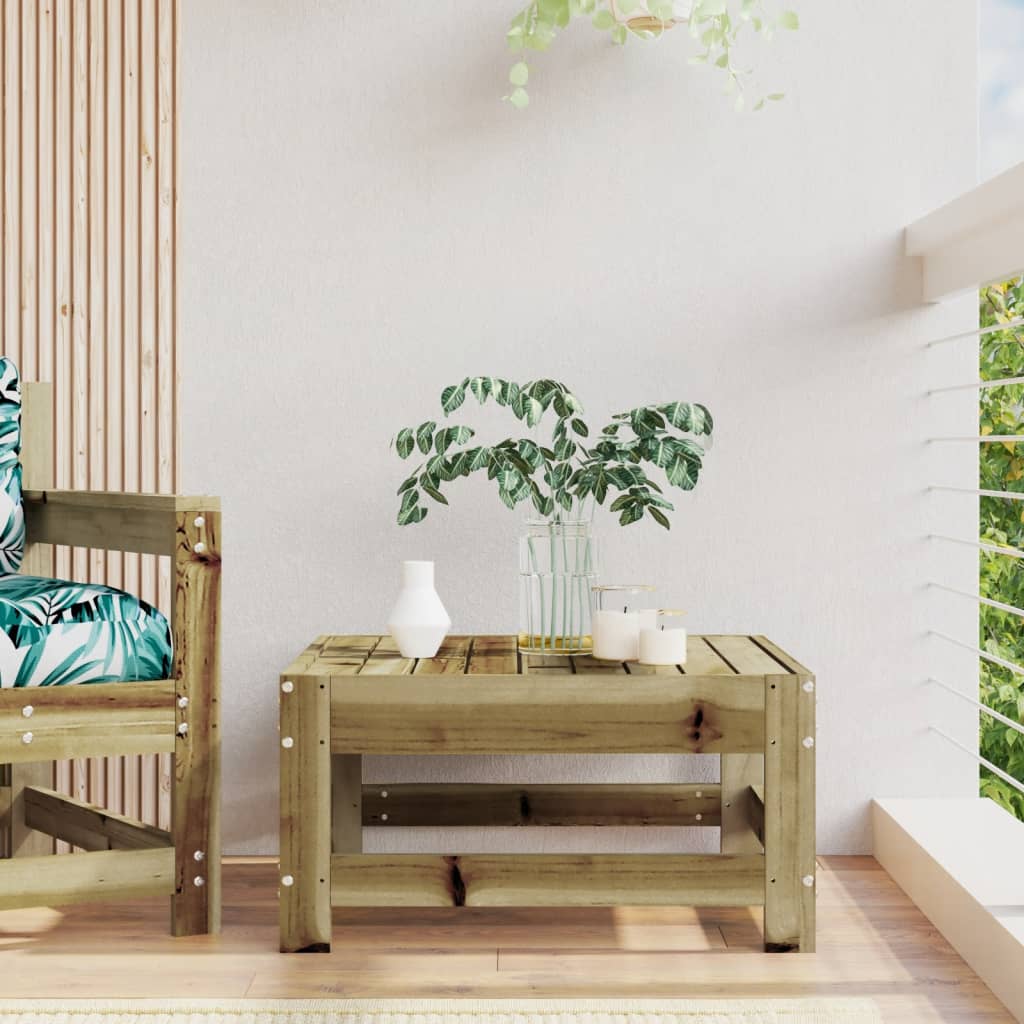 Poggiapiedi da Giardino in Legno Impregnato di Pino