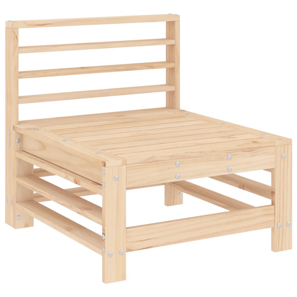 Divano Centrale da Giardino in Legno Massello di Pino