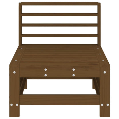 Divano Centrale da Giardino Marrone Ambra Legno Massello Pino