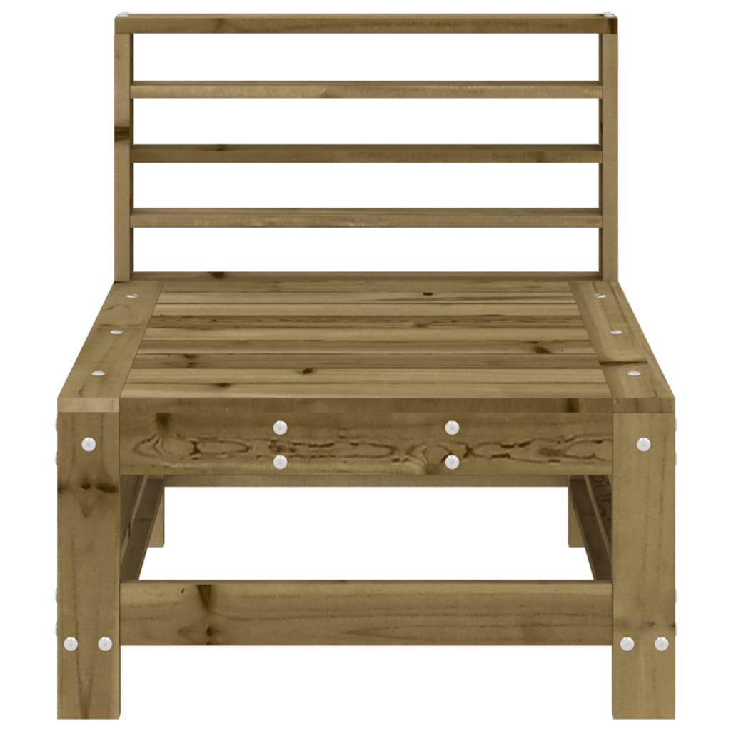 Divano Centrale da Giardino in Legno di Pino Impregnato