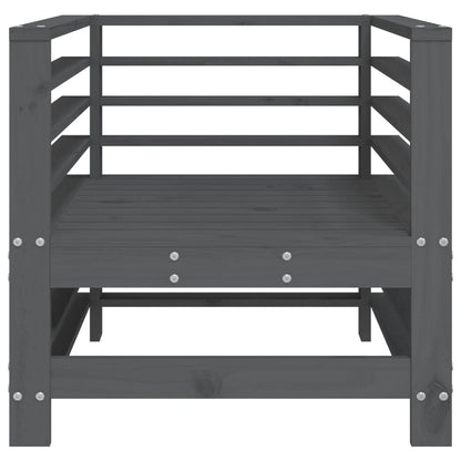 Sedie da Giardino 2pz Grigie in Legno Massello Pino