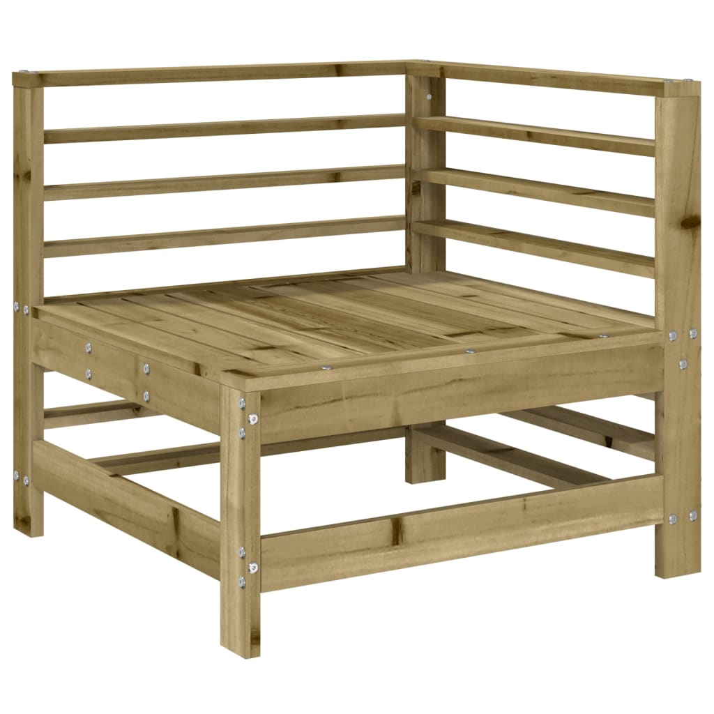 Divani Angolari da Giardino 2 pz in Legno di Pino Impregnato