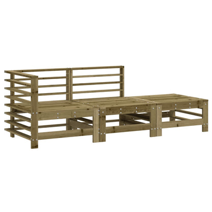 Set Salotto da Giardino 3 pz in Legno Impregnato di Pino