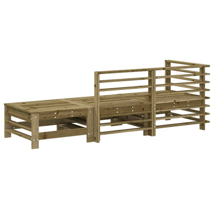 Set Salotto da Giardino 3 pz in Legno Impregnato di Pino