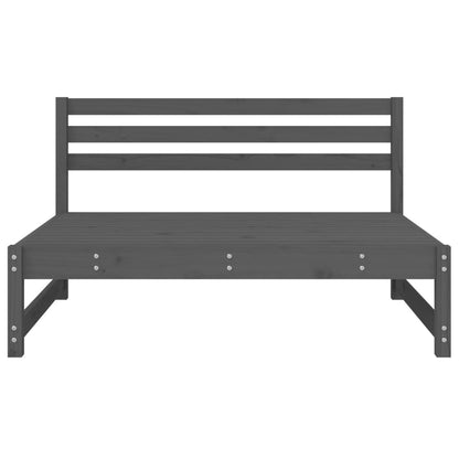 Divani Centrali Giardino 2pz Grigi 120x80cm Massello Pino