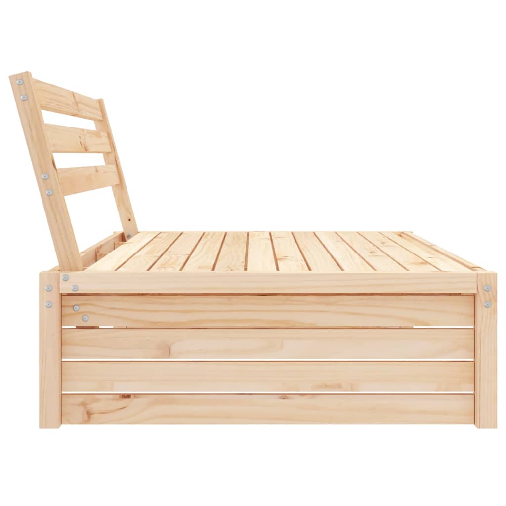 Divano Centrale da Giardino 120x80 cm in Legno Massello di Pino