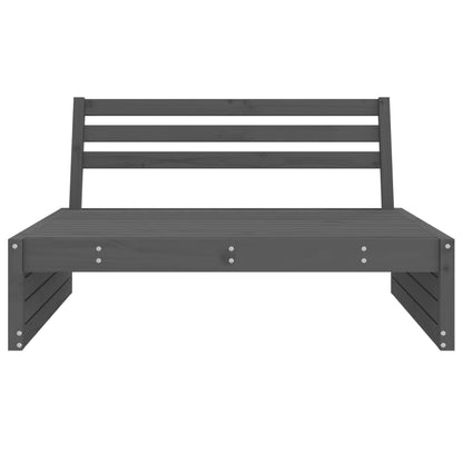 Divano Centrale Giardino Grigio 120x80cm Legno Massello Pino