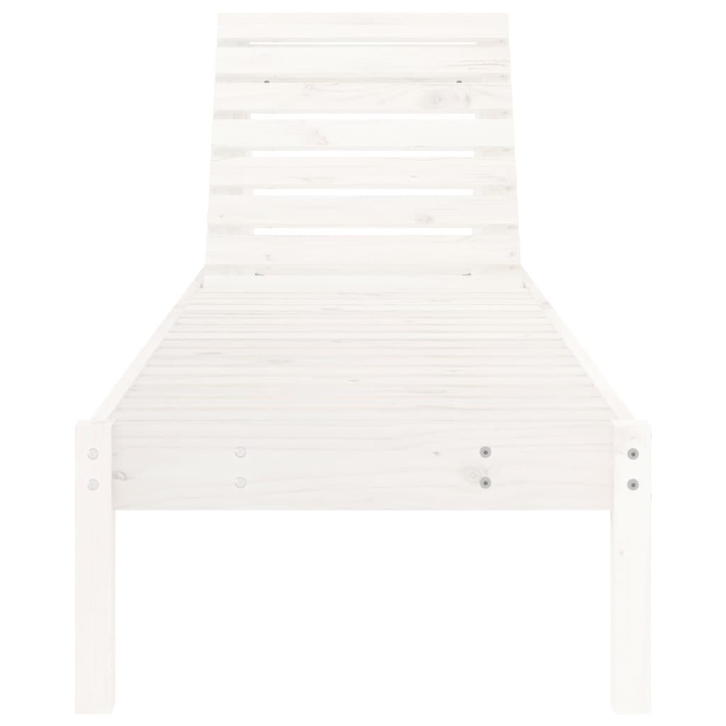 Lettini Prendisole 2pz Bianchi 199,5x60x74 cm Massello di Pino