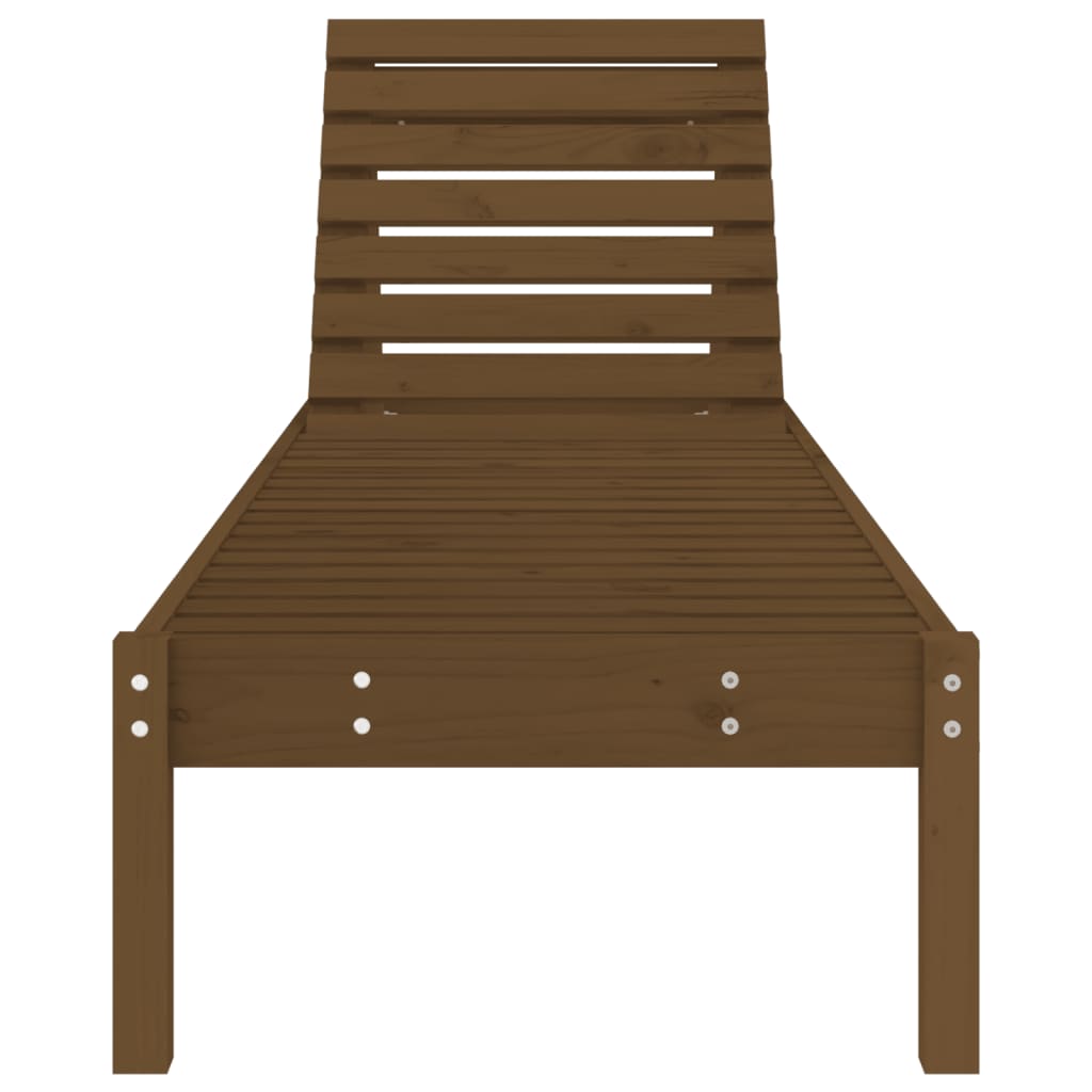 Lettino Prendisole Ambra 199,5x60x74 cm Legno Massello di Pino