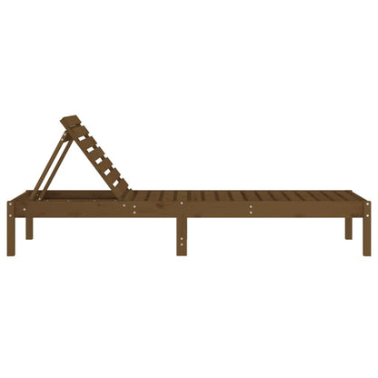 Lettino Prendisole Ambra 199,5x60x74 cm Legno Massello di Pino
