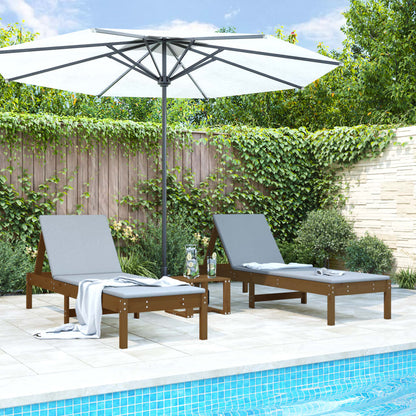 Lettini Prendisole 2pz Ambra 199,5x60x74 cm Legno Massello Pino
