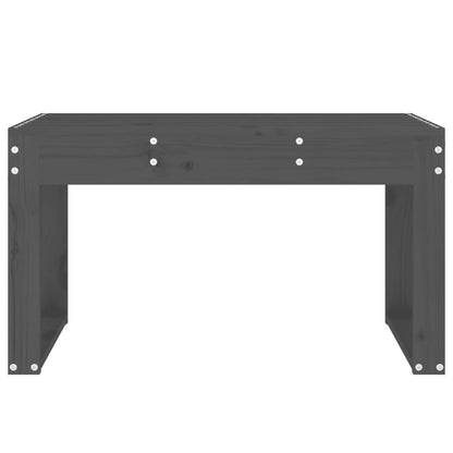 Panca da Giardino Grigia 80x38x45 cm Legno Massello di Pino