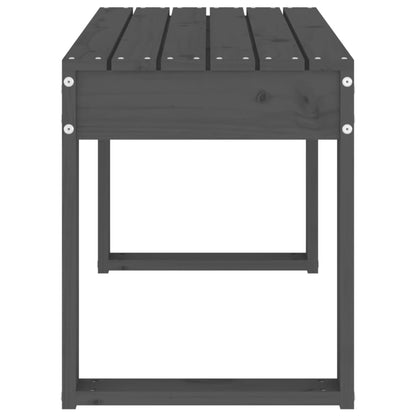 Panca da Giardino Grigia 80x38x45 cm Legno Massello di Pino