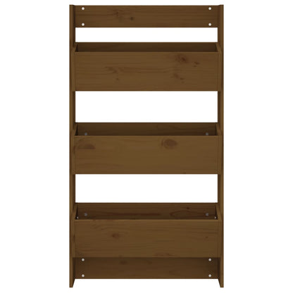Fioriera Muro 3Ripiani Ambra 60x18,5x110cm Legno Massello Pino