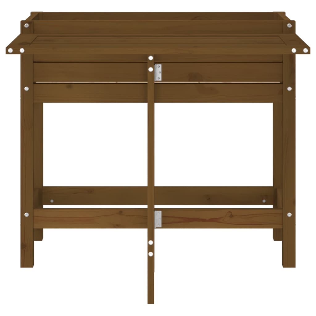 Fioriera da Giardino Piano Pieghevole Ambra Legno Massello Pino