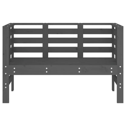 Panca da Giardino Grigia 111,5x53x71 cm Legno Massello di Pino