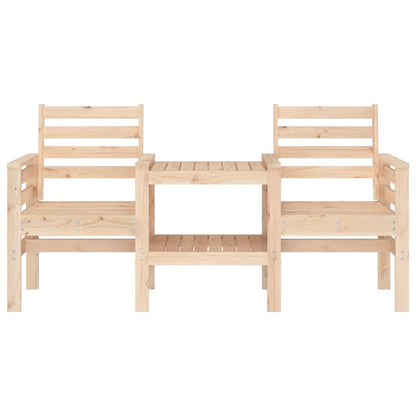 Panca da Giardino con Tavolino 2 Posti Legno Massello di Pino