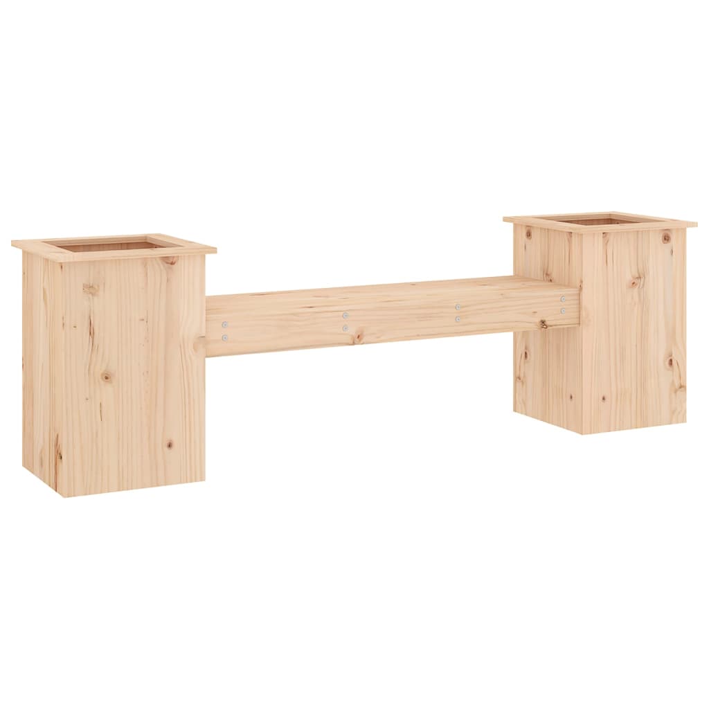 Panchina con Fioriera 184,5x39,5x56,5 cm Legno Massello di Pino