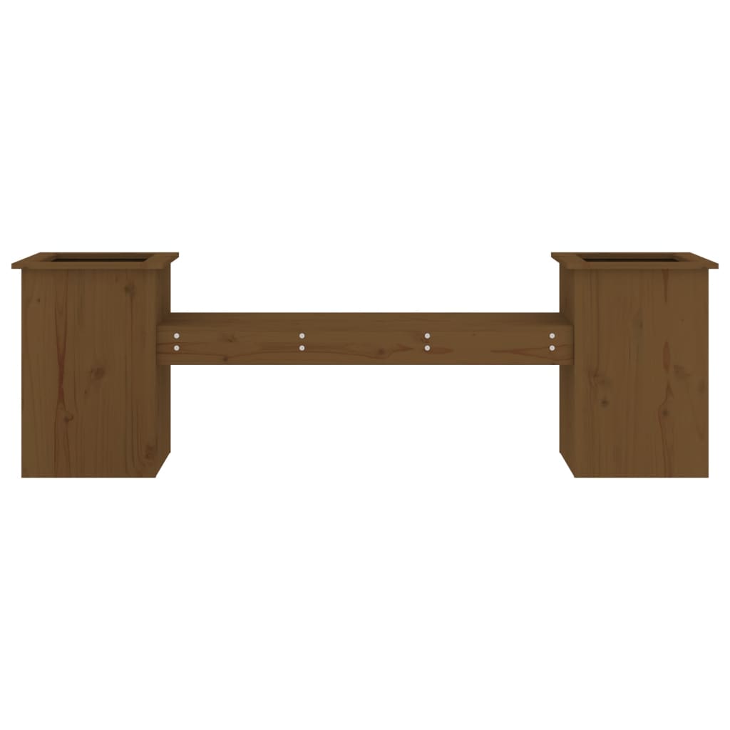 Panchina Fioriera Ambra 184,5x39,5x56,5 cm Legno Massello Pino
