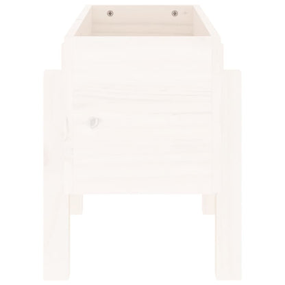 Fioriera da Giardino Bianca 62x30x38 cm Legno Massello di Pino