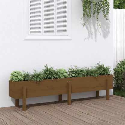 Fioriera Rialzata da Giardino Ambra 160x30x38 cm Massello Pino