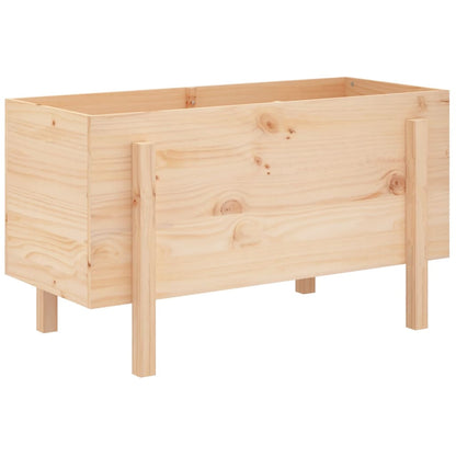 Fioriera Rialzata da Giardino 101x50x57 cm Legno Massello Pino